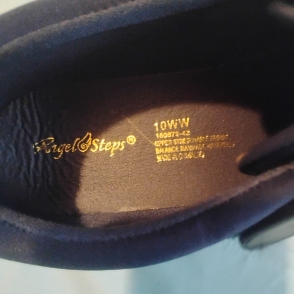 💙 NWOT Womens Navy Blue Velcro Straps 10W Comfortable Angel Steps Nurse Shoes - Picture 4 of 4